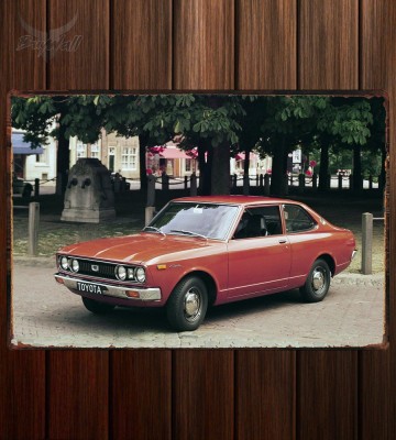 Металлическая табличка Toyota Carina 1600 2-door Limousine EU-spec (TA12)